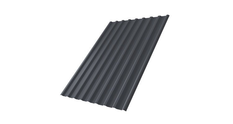 Профнастил С20R 0.45 Drap TwinColor RAL 7024 мокрый асфальт