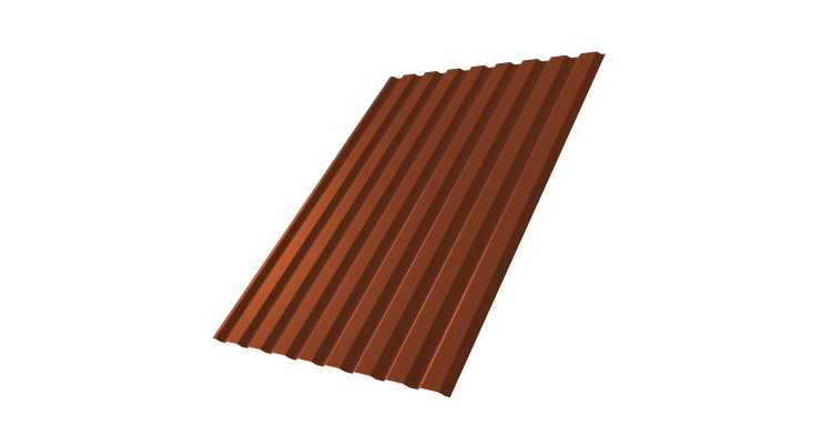 Профнастил С20А 0.5 Satin RAL 3009 оксидно-красный