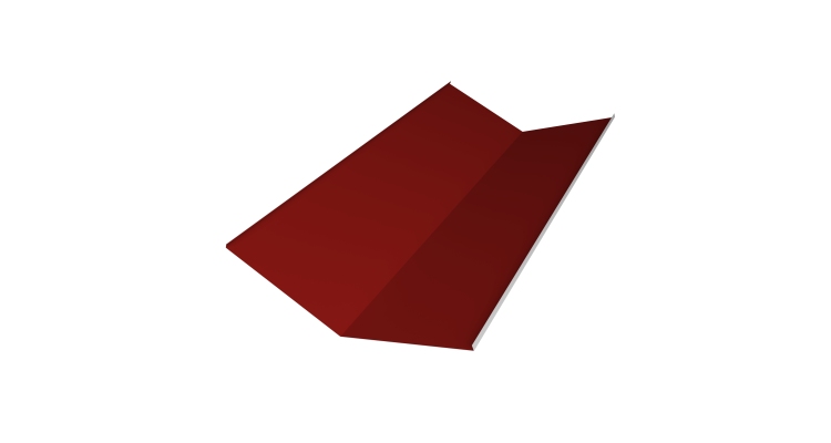 Планка ендовы нижней 300х300 0,5 Satin с пленкой RAL 3011 коричнево-красный (2м)