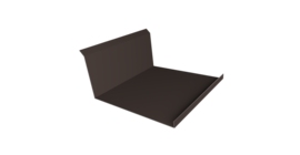 Планка примыкания нижняя 20х122х260х15 0,5 GreenCoat Pural BT, matt RR 32 темно-коричневый (2м)