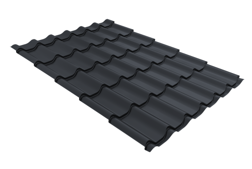 Металлочерепица классик 0,5 Drap RAL 7024 мокрый асфальт