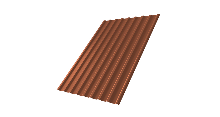 Профнастил С20R 0,5 Satin Matt TX RAL 8004 терракота