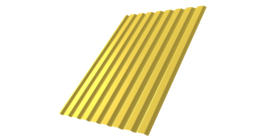 Профнастил С20A 0.45 PE RAL 1018 цинково-желтый