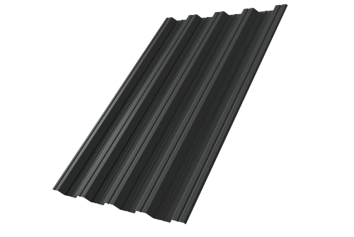 Профнастил НС44 Grand Line 0,5 PurPro Matt 275 RAL 7016 антрацитово-серый