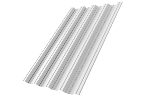 Профнастил НС44 0,8 PE RAL 9003 сигнальный белый