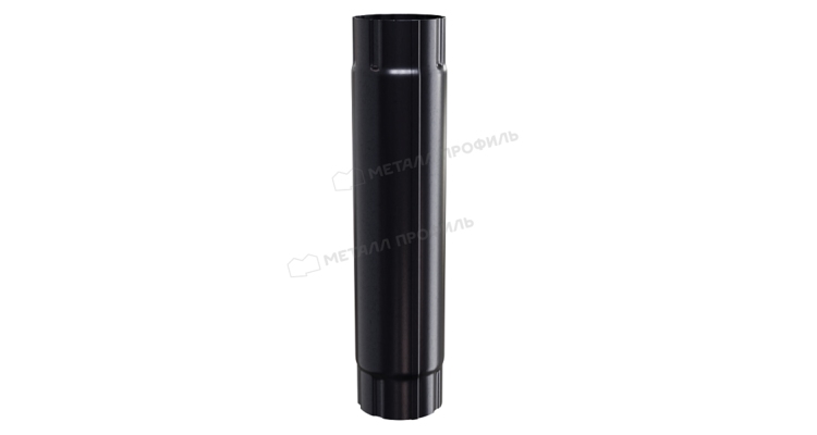 Труба соединительная Металл Профиль PURMAN BLACK EDITION D100х1000 RAL 9005