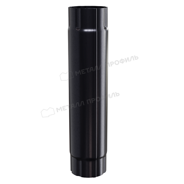 Труба соединительная Металл Профиль PURMAN BLACK EDITION D100х1000 RAL 9005