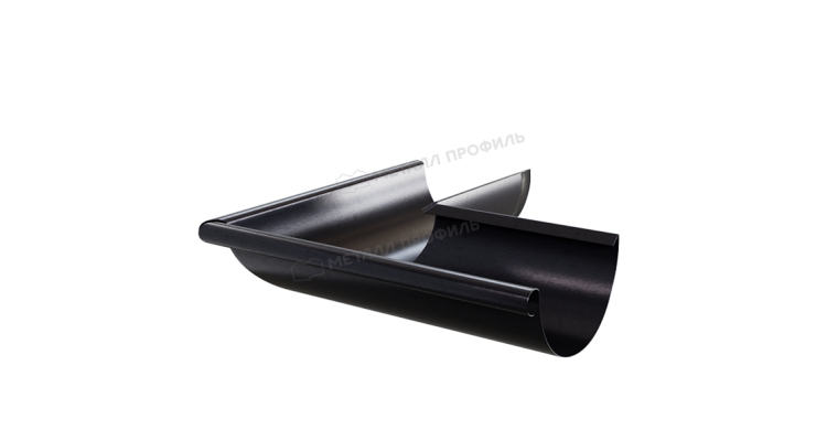 Угол желоба наружный Металл Профиль PURMAN BLACK EDITION D125 RAL 9005