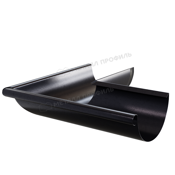 Угол желоба наружный Металл Профиль PURMAN BLACK EDITION D125 RAL 9005