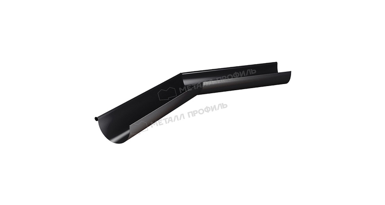 Угол желоба наружный 135 градусов Металл Профиль PURMAN BLACK EDITION D125 RAL 9005