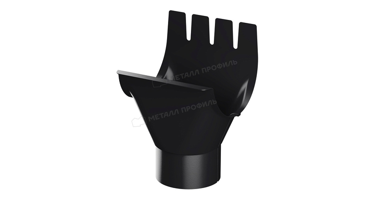 Воронка выпускная Металл Профиль PURMAN BLACK EDITION D125/100 RAL 9005