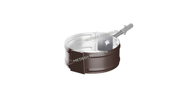 Держатель трубы Металл Профиль ПРОЕКТ D150 RAL 8017