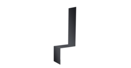 Планка примыкание боковое фальц 0,45 Drap TwinColor RAL 7024 мокрый асфальт (2м)