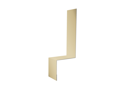 Планка примыкание боковое фальц 0,5 Satin с пленкой RAL 1015 светлая слоновая кость (3м)