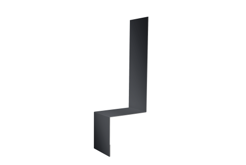 Планка примыкание боковое фальц 0,5 Satin Matt RAL 7024 мокрый асфальт (2м)