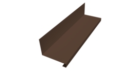 Планка примыкание нижнее к трубе для Кликфальц Pro 0,45 Drap TwinColor RAL 8017 шоколад (3м)