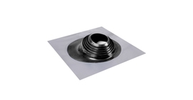 Проходной элемент MF CN угловой №2 (200-280мм) +240 силиконовый (металлический неокрашенный фланец) черный