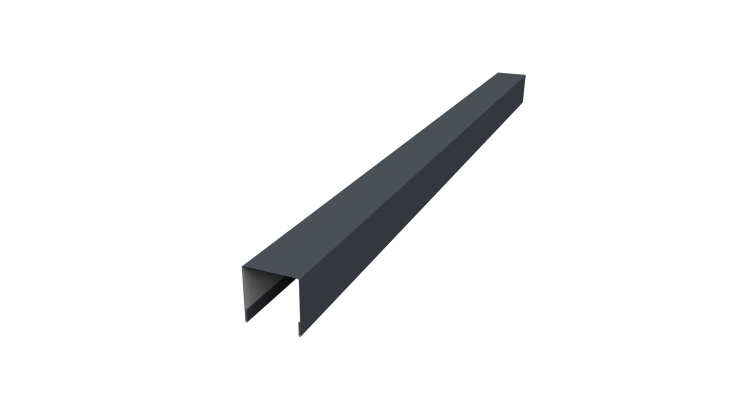 Планка вертикальная лицевая для забора жалюзи Palermo 0,5 Drap RAL 7024 мокрый асфальт (1,8м)