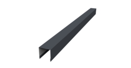 Планка вертикальная лицевая для забора жалюзи Palermo 0,45 Drap RAL 7024 мокрый асфальт (1,8м)