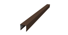 Планка вертикальная лицевая для забора жалюзи Palermo 0,5 Drap RAL 8017 шоколад (2м)