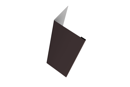 Нащельник для калиток и ворот 25х35 жалюзи Milan, Tokyo, Palermo 0,45 Drap RR 32 темно-коричневый (L1,68)