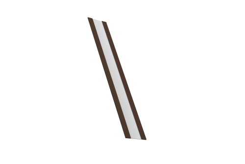 Крепежная планка жалюзи Milan, Milan Slim, Tokyo 0,5 Drap RAL 8017 шоколад (2,5м)