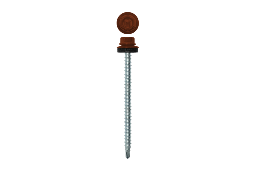 Саморез кровельный Daxmer 4,8х70 RAL 3009 (100) сверло №1