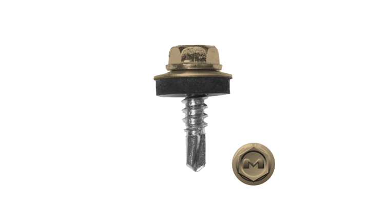 Саморез по металлу Daxmer 5,5х19 RAL 1014 (250) сверло №3