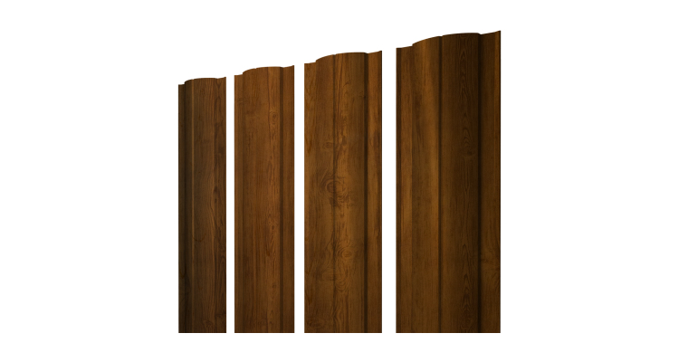 Штакетник Круглый с прямым резом 0,45 Print-Double Elite Golden Wood